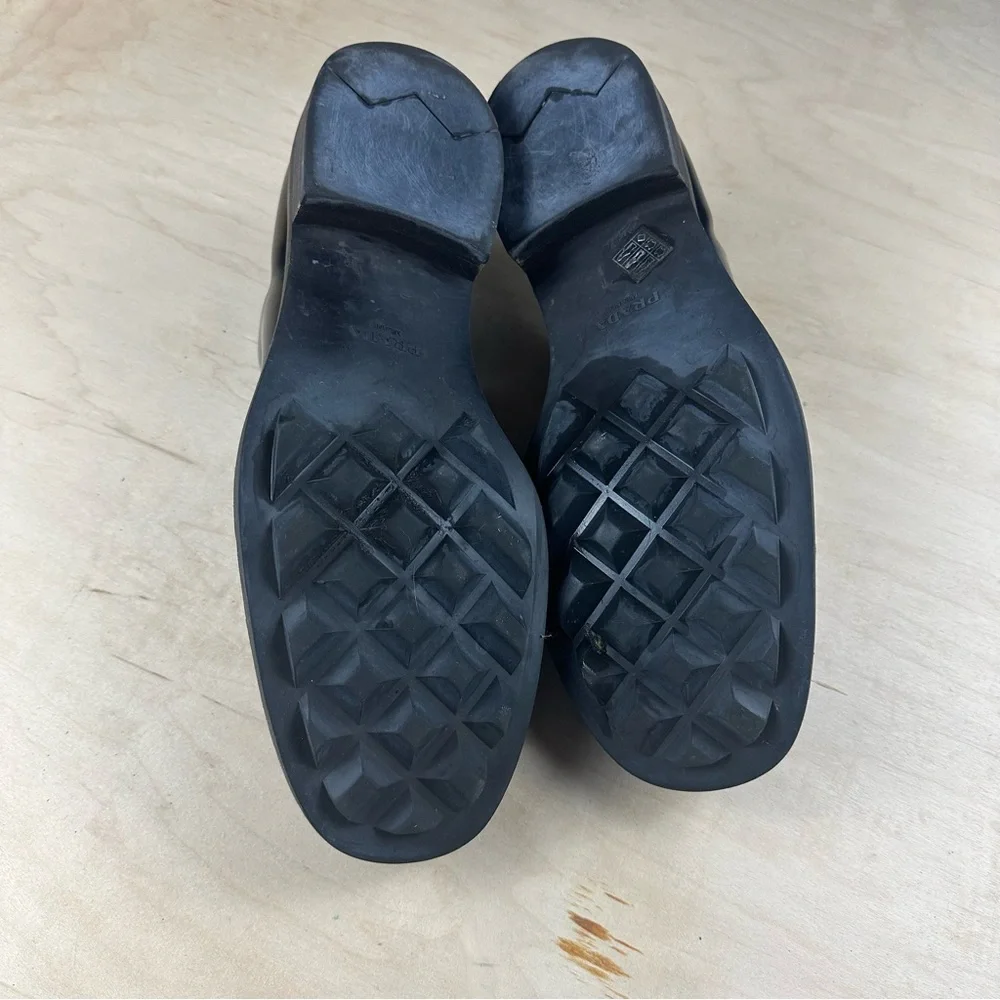 Prada black lace up shoe